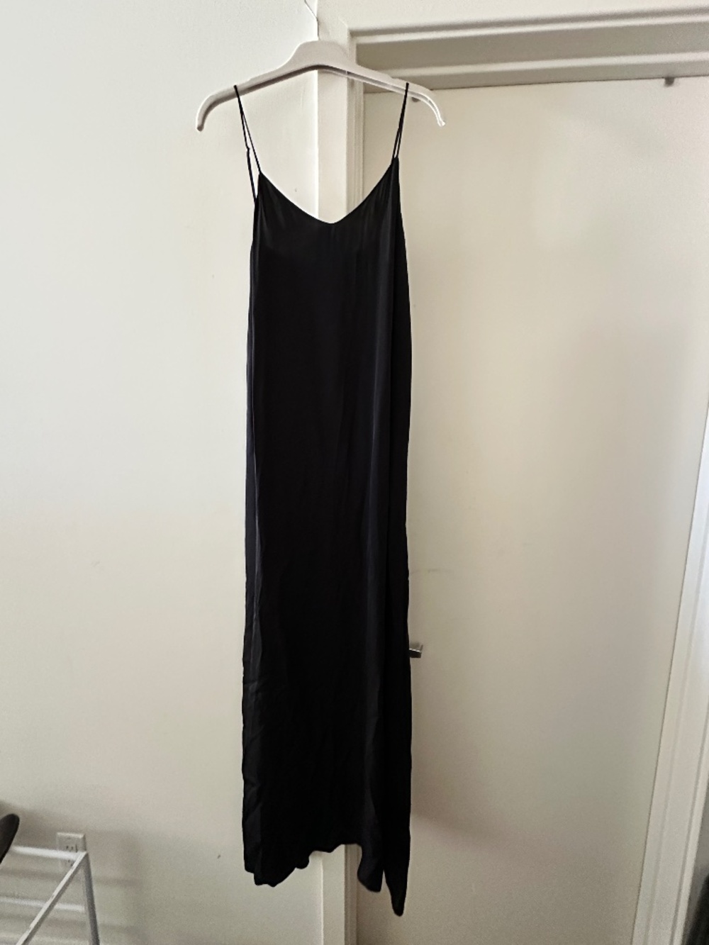 NWT The Row Kole Maxi Dress | Black | XS | Cupro Vegan Silk - Picture 6 of 9